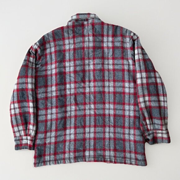 Vintage Sportswear by Country Touch Flannel Wool Jacket Men Size Large Red Plaid - Picture 2 of 6